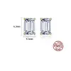 Boucles d'oreilles AAA Zircon S925 Boucles d'oreilles carrées de marque en or plaqué Silver Europe et Amérique Fashion chaude boucles d'oreilles simples Femmes Boucles d'oreilles haut de gamme Jewelry Gift Spc