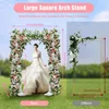 Party Decoration 1.8M Gold Metal Geometric Wedding Arch Flowers Frame Backdrop Stand Balloon Floral Arrangement Reception Decor Garden Arbor