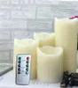 USB Rechargeable Flickering Paraffin Candle Pillar Tear Remote control w/timer Moving wick Dripping wax f/Home 240417