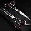 Hair Scissors new arrival kasho 6.0 inch hair cutting scissors blue black pink screw 4CR professional barber thinning Q240425
