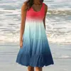 Casual jurken mode zomer 2024 voor vrouwen strand mouwloze resort slijtage vakantie sun vestido mujer elegante elegante