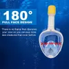 Snorkling mask dubbel rör silikon full torr dykmask vuxen simmaskdykglasögon själv innehöll undervattens andning 240409