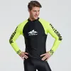 Pakken sbart 1 pc mannen scuba snorkelen t shirts wetsuits duikpakken tops tops lange mouwen surfen rash bewakers mannelijke badpakken mannelijke badpakken