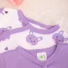 Één-stuks 2 stks lente herfst baby schattig konijn grafisch comfortabele katoenen jumpsuits set voor jongensmeisjes voeten onesies peuter's schattige pyjama's set