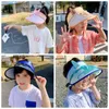 Berets Wide Bim Fan Sun Hut Mode wiederaufladbar faltbare Strand mehrfunktion tragbare Angelkinder