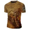 メンズTシャツオートバイTシャツメン3Dプリント半袖ヴィンテージクラシックTシャツThe for Mens Street Rideバイカーシャツトップ