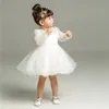 Baby fille robe baptême robe en dentelle blanche