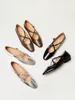 Buty swobodne zapatos Mujer 2024 Tendencia Spring/Summer Single Wysokiej jakości francuskie vintage Mary Jane Ballet