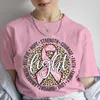 Magliette da donna donna abbigliamento combattere le magliette del nastro rosa per cancro al seno