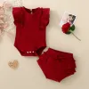 Endelar bedårande 2-delar outfit för babyflickor jag fick det från min mamma 'onesie, blommiga shorts pannbandsset!