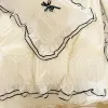 Conjunto Kawaii Seersucker Bedding Conjunto para meninas Princesa Bow Ruffle Lace Salia Skinfriendly Friendly Color Solid Duvet Conjuntos de capa