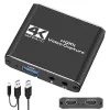 Adapter Audio Video Capture Card with Microphone 4K HDMI Loop Out, 1080p 60fps Video Recorder, Gaming, Live Streaming, Switch/PS4,etc