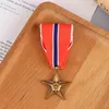 Brooches American Chemendation Star Bronze Military Medal Imitation Mememorative