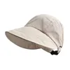 Berets Ladies Wide Brim Hat Women Women Protection Sun with Hole for Gardening Travel Anti-UV