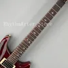 PAUL PRIVATE STOCK 24 FRETS MARD RED QUILTED MAPLE TOP Electric Guitar Double Bud Inlay vid 10: e FRET Tremolo Bridge Gold Hardware