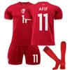 2223 Qatar Home Red Wereldbeker Nr. 11 AFEF 10 Heydos 19 Armeau Soccer Jersey