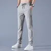 2024 ICE SILDE MENS HOSE SOMMER GRAUGE GRAU Dünne Business Casual Hosen Outdoor Elastizität atmungsaktueller Bein Jogginghose 240425