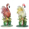 Flaskor flamingo prydnadslåda smycken arrangör fågel figurer statyer nyhet gåvor vintage bordsskiva