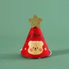 Hundebekleidung Haustierhut Weihnachten Lätzchen Exquisite Stickerei Set einstellbares weiches Kostüm für Party Cat Speichel Handtuch