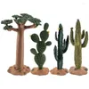 Fleurs décoratives créatives pvc modèle arbre artificiel cactus green plantes ornements bricolage micro-paysage décoration artisanat pour home bureau