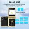 Servo P20 4 SIM -карта Flip Mobile Phone Speed Dial Magic Voice светодиодный фонарик mp3 FM Radio 2.4 "HD -экран GSM разблокированный мобильный телефон