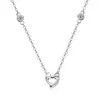 Pendants Na Bijoux de mode unique 925 Colliers de coeur Moisanite Silver pour les femmes Mariage Rose Rose Choker plaqué