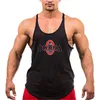 Summer Mens Basketball Gyms Sports Loose Cotton Bodybuilding Fitness O-neck Printed Sleeveless T-shirt 240425