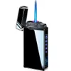 Nuovo arrivo Electronic Double Flame Torch Accendi più leggera ARC IATABLE IATICO SENZA Accenanti per sigarette a gas