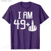 Erkek Tişörtler Erkek 49 1 Artı Orta Parmak 50. Doğum Günü Hediye T-Shirt Desen Pamuk Erkek Tişört Tasarımı Tasarımq240425