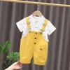 Costumes de vêtements pour bébés d'été ensembles mignons t-shirts à manches courtes imprimées Roupers Sauthomètres 2 pcs costume pour enfants pour enfants costume de mode