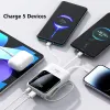 Банк 66W Super Fast Forging Power Bank 20000MAH Portable Charger Внешний аккумулятор для iPhone 14 Xiaomi Huawei Samsung PowerBank