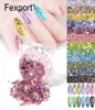 12 Colors Nail Mermaid Glitter Flakes Sparkly 3D Hexagon Colorful Sequins Spangles Polish Manicure Nails Art Decorations 7774114