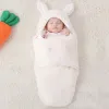 Defina o cobertor de bebê de inverno para carrinho de cordeiro de lã de lã no recém -nascido swaddle wrap cocoon infantil saco de dormir com capuzes de cama de bebê quente acessórios