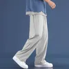 Men Ice Silk Sweatpants Drawstring Streetwear Harajuku Jogger broek Y2K Style Sport Gym Otenizy Baggy Wide Leg Pants 8xl 240418