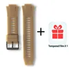 Original MK66 Smart Watch Straps Waterproof Bands15mm armband gratis En bit härdad glas smartwatch delar 240409