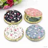 Mirrors Floral Foldable Makeup Mirror Mini Heart Round Makeup Vanity Mirror Gifts Portable Hand Mirrors Compact Pocket Cosmetic Mirror