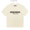 두려움 에스 디자이너 에스테니얼 티셔츠 남성용 Tshirts 클래식 기본 자수 배지 느슨한 면화 둥근 목 섬 tshirt 필수 스ctlothing 티셔츠 383