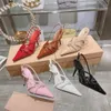 Slingback Heels Fashioner Designer Патентная кожаная туфли Slingback обувь металлическая пряжка украшенная обувь шпильча