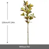 120 cm Großer gefälschter Ficus -Baum künstliche tropische Gummipflanzen Plastik Codiaeum Blätter Herbstblätter für Hausgartendekor 240425