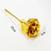 Dekoracyjne kwiaty 24K Gold Slated Rose Folifil Foil na Święto Dziękczynienia Mother's Day/ Lovers/ Walentynkowe prezent rocznicowy