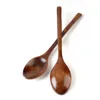 5 stycken träskedssoppa och gaffel Eco Friendly Products Tabellery Natural ellips Ladle Set S för matlagning 240422