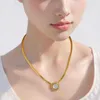 Choker ronde hanger nek waterdichte gouden roestvrijstalen stalen slangenketen sieraden vrouwen mode eenvoudige ketting voortreffelijk cadeau