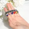 Strands Hapiship Faship Sweet Romantic Romantic World Flag National Links Italian Charm Fit Bracciale in acciaio inossidabile Gioielli che producono DJ036