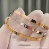 Pulseiras de joias de ponta para carter feminino vgold cnc precisão esculpida estreita ten diamante pulseira clássica diamante bracelete de diamante para pulseira de 18k original 1: 1