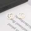 Orecchini vintage per borchie Domana designer di lusso Earring Double Letters Women 18K Diamond Crystal Rhinestones perle Regali di nozze di San Valentino