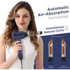 Sèche-cheveux acoustique à air professionnel avec diffuseur, affichage à LED HD, 10000 tr / min à grande vitesse, 11,4 pouces, bûcher enroulé à air automatique - séchoir à cheveux de qualité salon