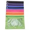 Pieces Ring Binder Pencil Bag 3-Ring Zipper Pouches (6 Colors)