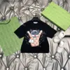 Kläder sätter uxury designer barn t-shirt slöja kjol mode brittisk märke sommar barns skatter och flickor bomull två-stycken lyxskjorta veckad Q240425