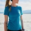 Vrouwen S outdoor korte mouw biologische merinowol T -shirt ademend en snel drogende antibacteriële en geurbestendig perfect voor