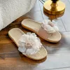 Slippers Maogu Осень Лето дома мягкое дно для дышащей крытая белая льня